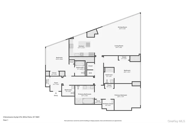 $1,449,000 | 5 Renaissance Square, Unit 27G, White Plains, NY 10601