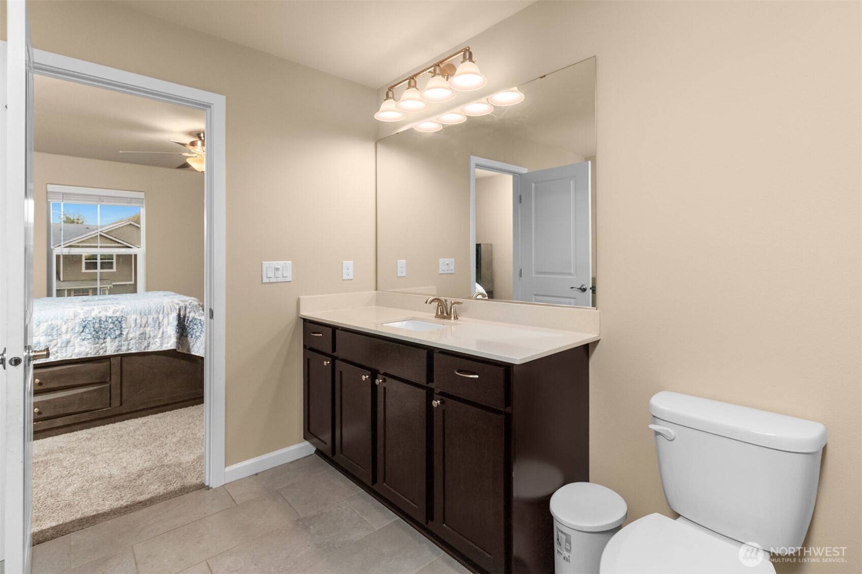 985 Riley Drive East Enumclaw, WA 98022 - Photo 22 of 33 a bathroom with a sink vanity and a toilet