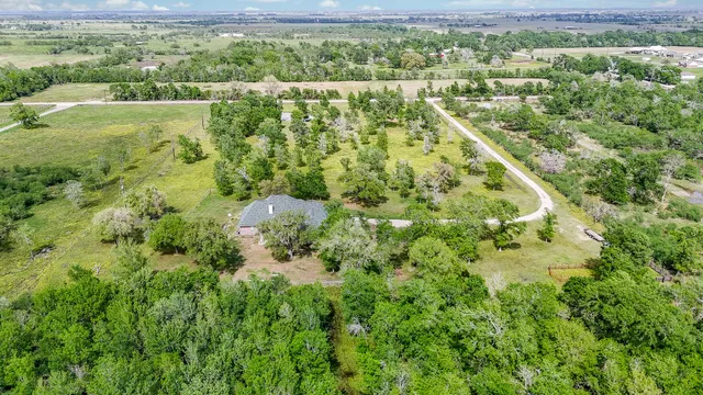 a view of a lake with a city