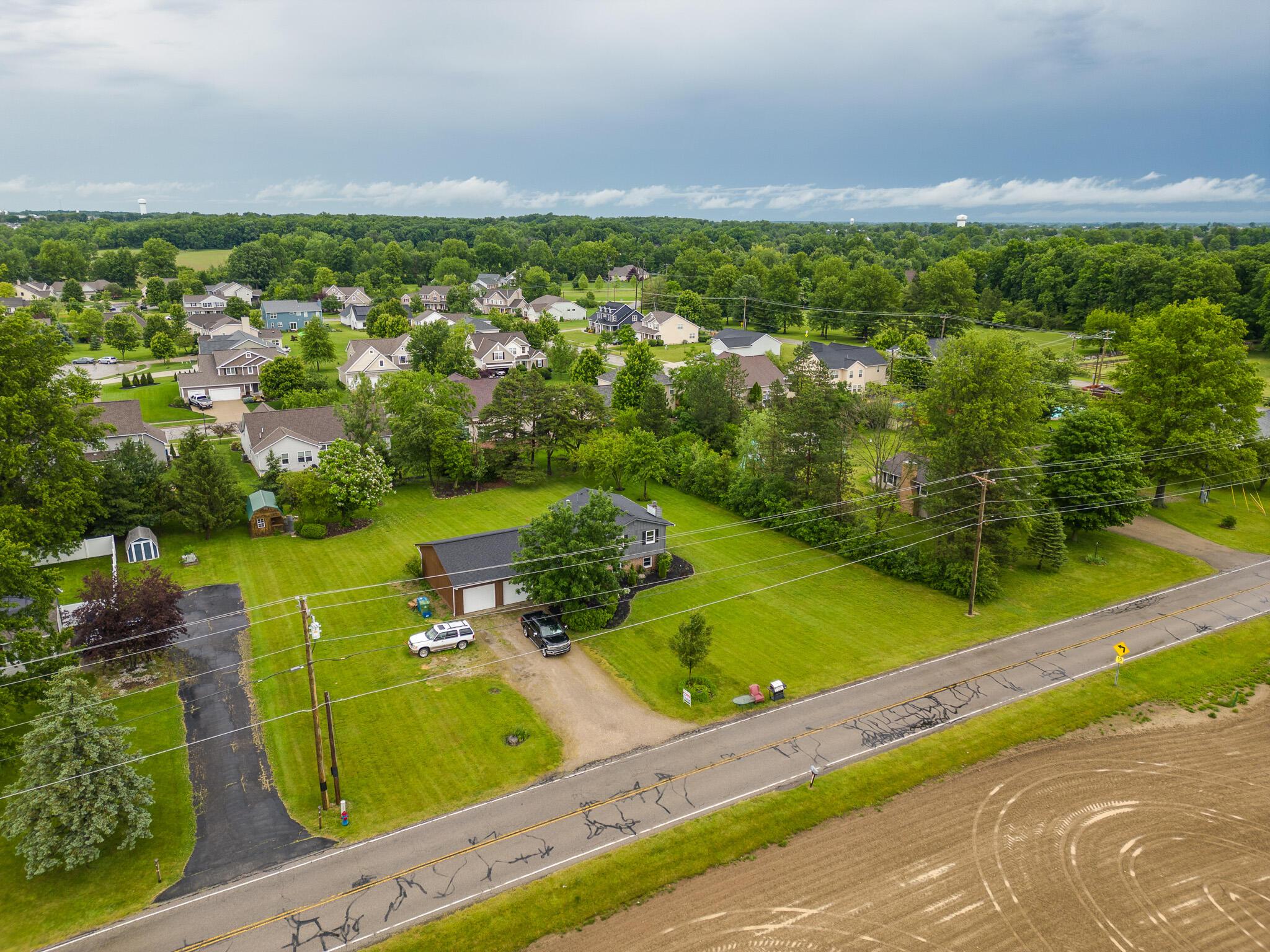 18544 Boerger Road Marysville, OH 43040 - Photo 26 of 39 Boerger front drone view front yard