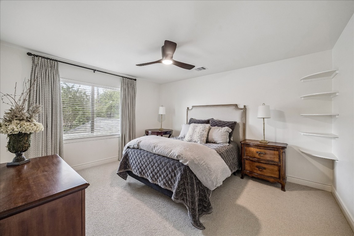 627 Ramblewood Road Houston, TX 77079 - Photo 23 of 48 secondary bedroom with new paint,carpet and ceiling fans