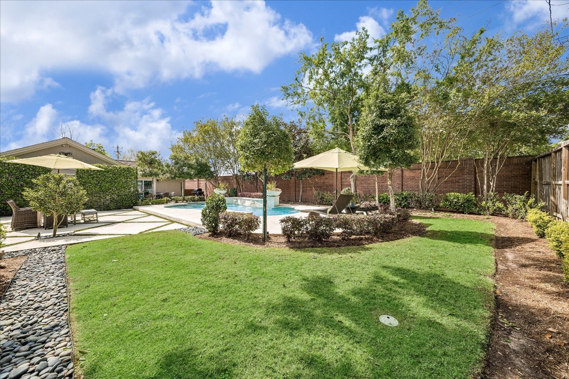 627 Ramblewood Road Houston, TX 77079 - Photo 38 of 48 15000+ lot is well manicured and offers so much enjoyment with lots of room to gather.