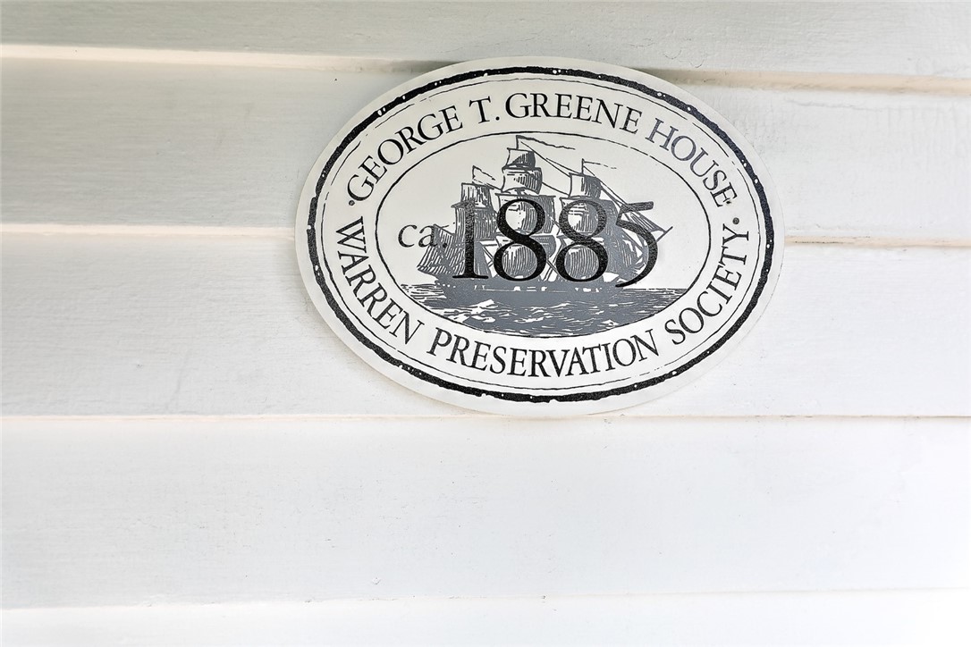833 Main Street Warren, RI 02885 - Photo 14 of 47 George T. Greene House C 1885 Historic House Plaque