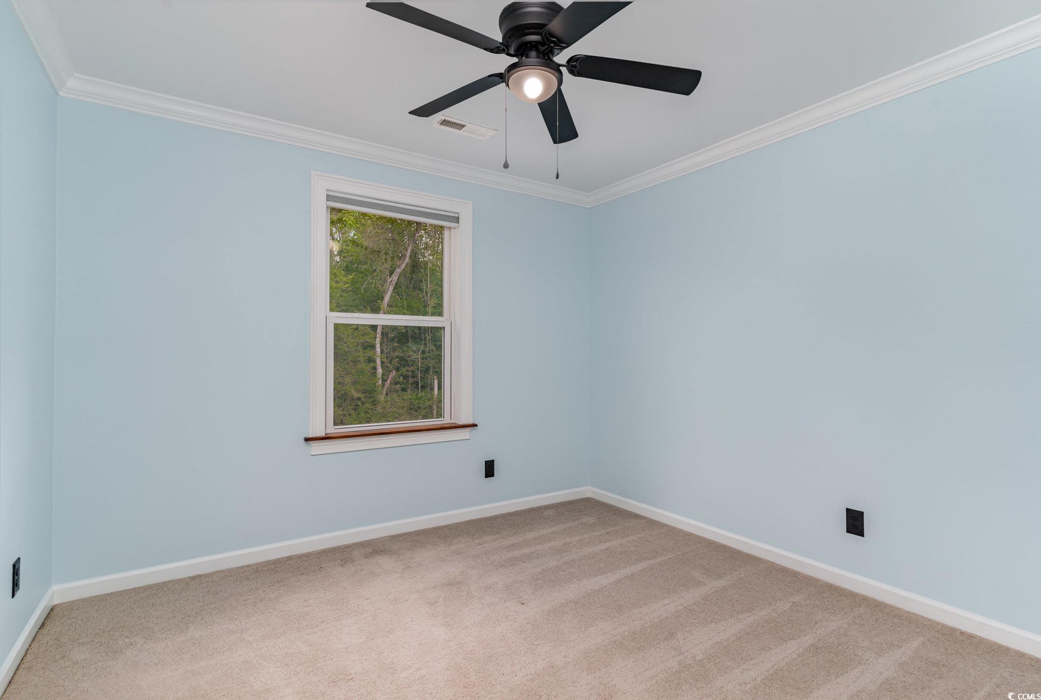 113 Winding Path Drive Loris, SC 29569 - Photo 16 of 36 Spare room featuring light carpet, crown molding, and baseboards