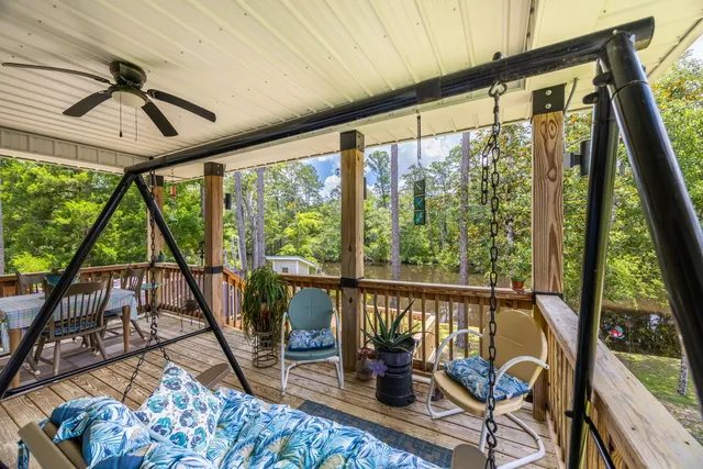 a living room with large windows