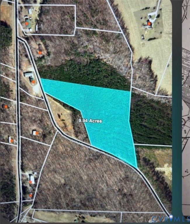 Map / location with property parcel outlined