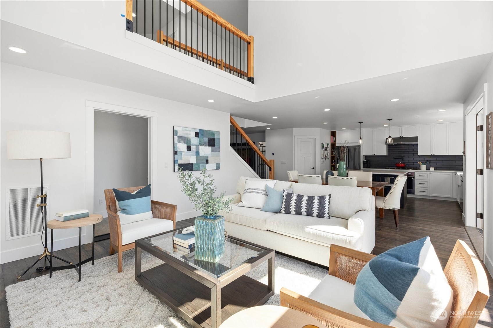 331 8th Avenue Kirkland, WA 98033 - Photo 30 of 40 a living room with furniture and kitchen view