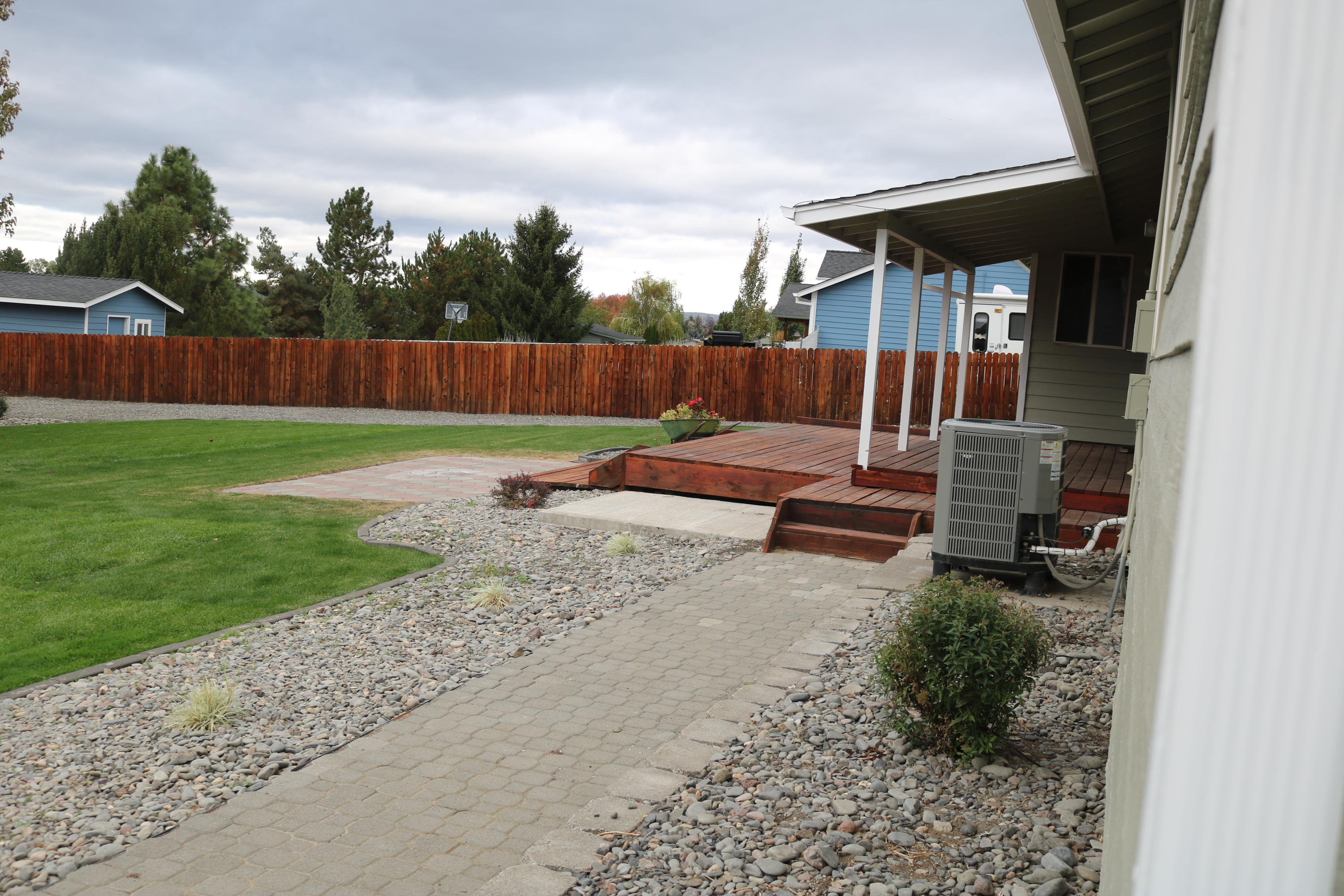Newly landscaped back yard.