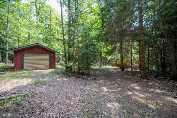 a view of a green field with lots of bushes