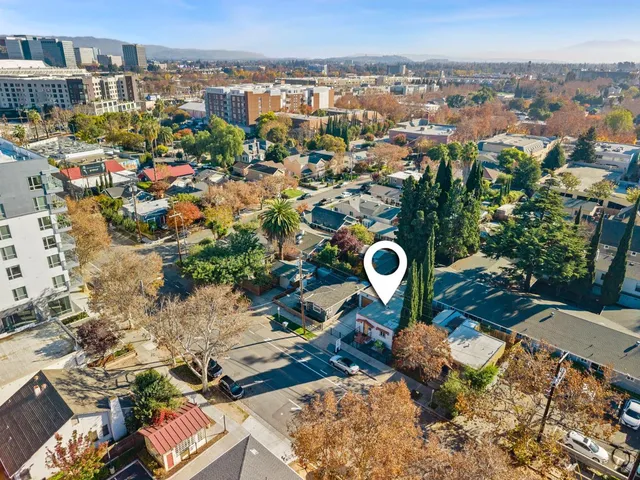 an aerial view of multiple house