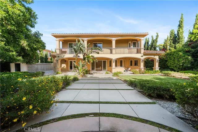 a house view with a garden space