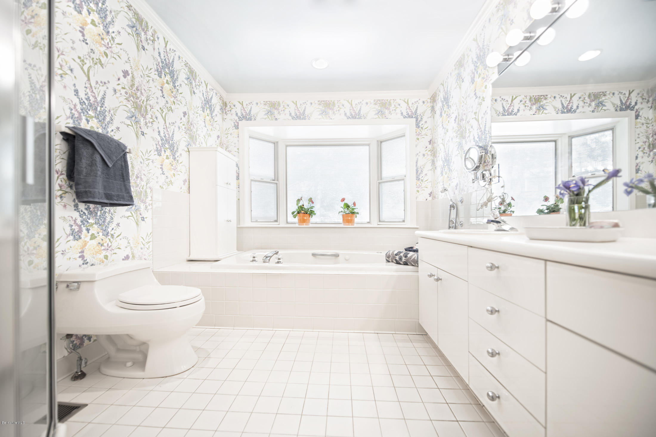 1136 Barker Road, Unit 36 Pittsfield, MA 01201 - Photo 12 of 28 a bathroom with a sink a toilet and a large mirror