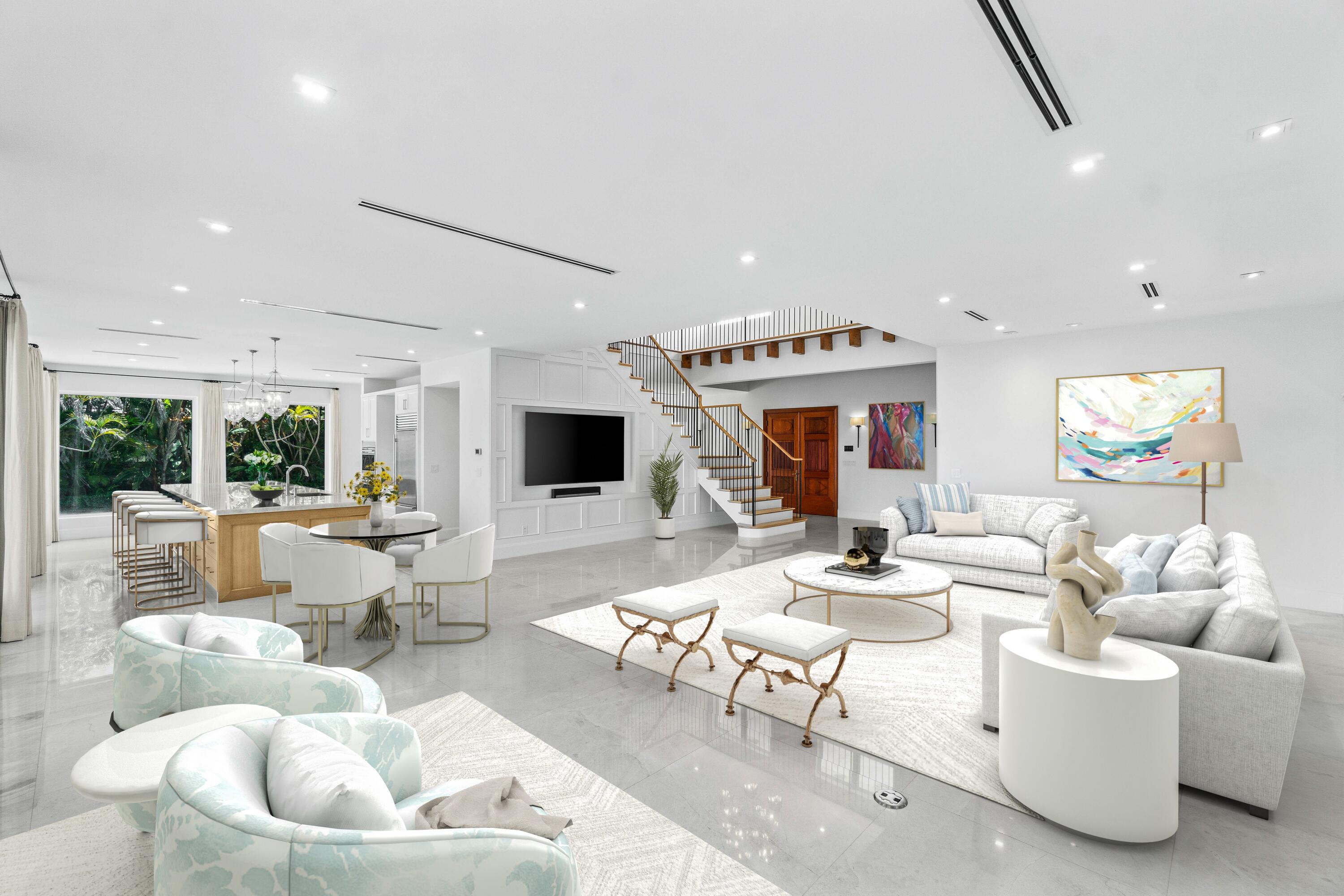 1690 Lands End Road Manalapan, FL 33462 - Photo 15 of 59 a living room with furniture and a flat screen tv