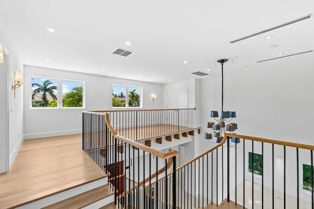 a view of a balcony with lake view