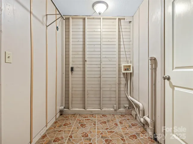 a view of a room with storage