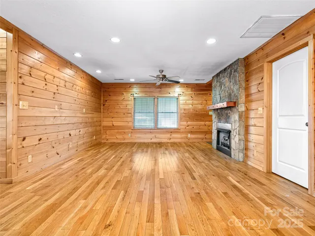a view of livingroom with wooden floor