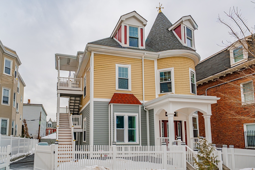 a front view of a house