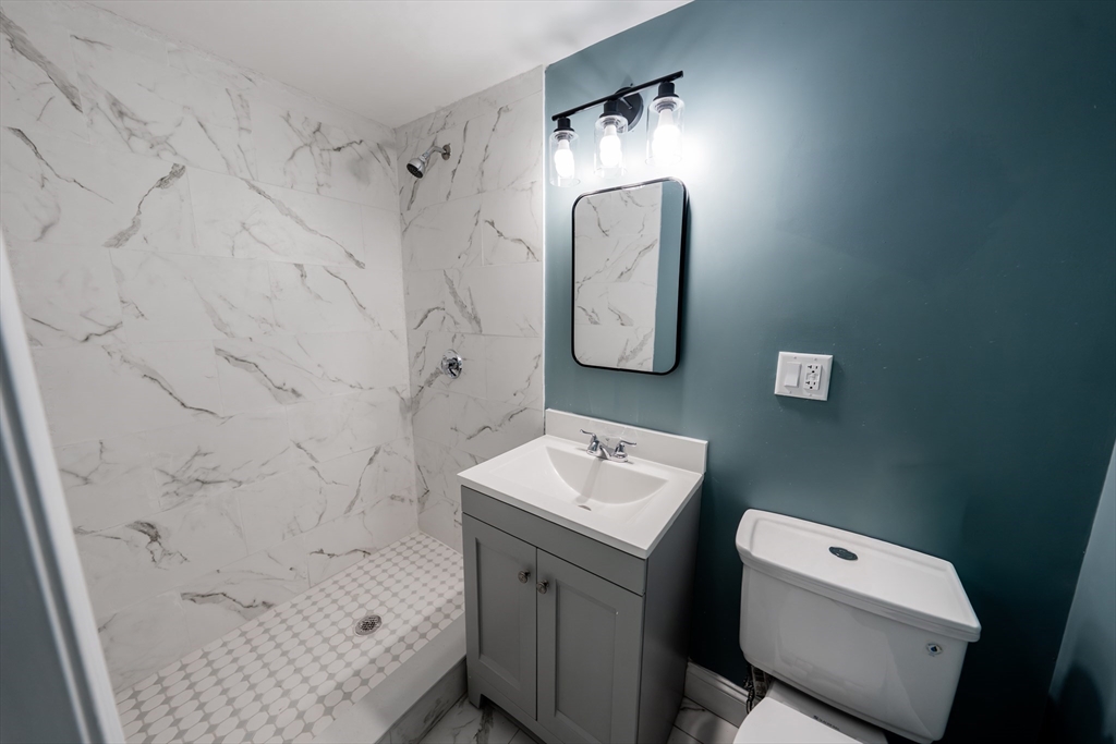 24 Tudor Street Chelsea, MA 02150 - Photo 19 of 36 a bathroom with a sink a toilet and shower