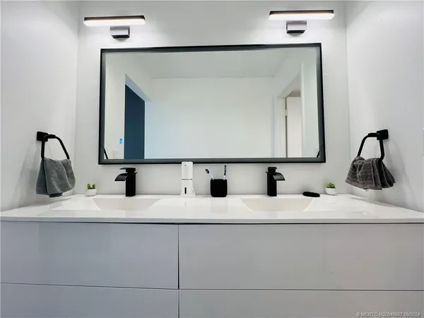 a view of a bathroom from a bathroom
