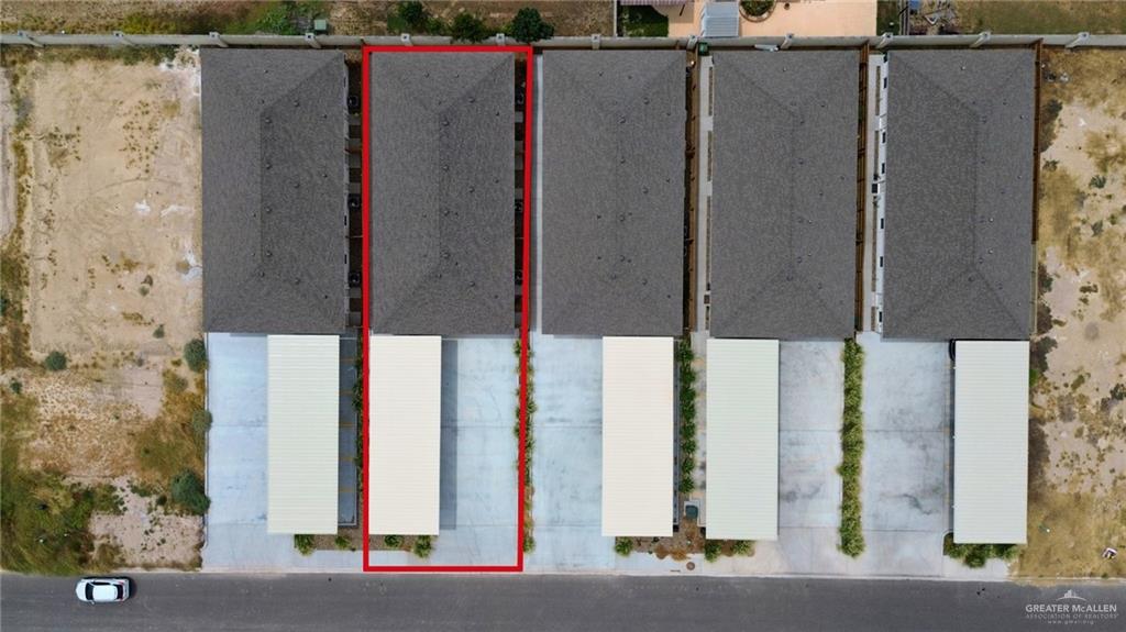 5323 Vision Street Rio Grande City, TX 78582 - Photo 6 of 16 Aerial view of property and surrounding area featuring property boundaries highlighted