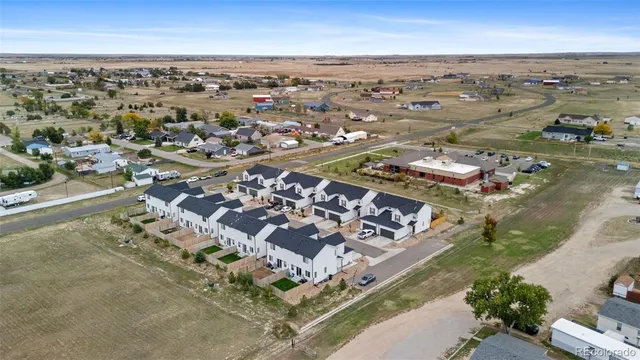an aerial view of multiple house
