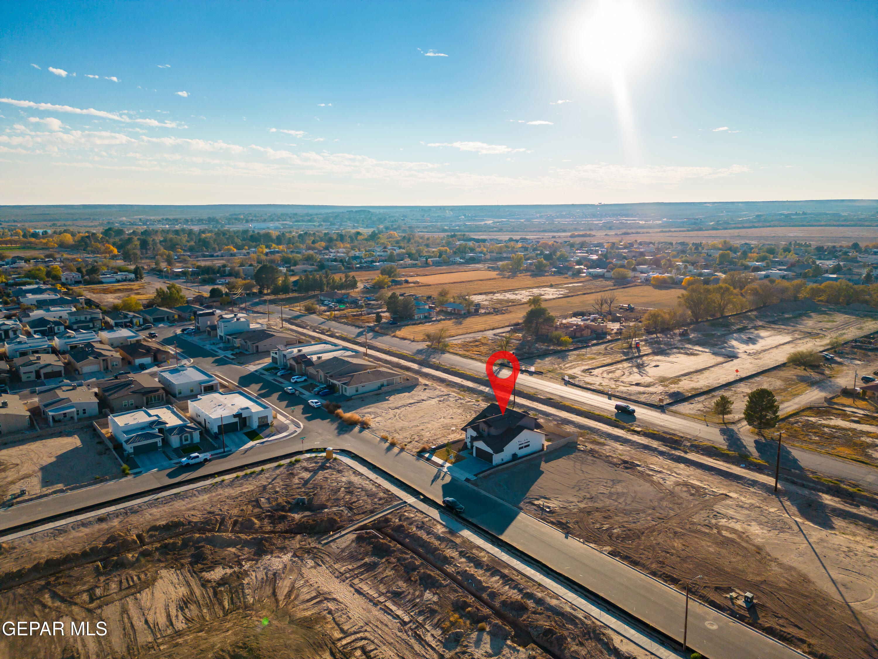5953 Ruidoso Downs Street El Paso, TX 79932 - Photo 56 of 56 an aerial view of a residential houses