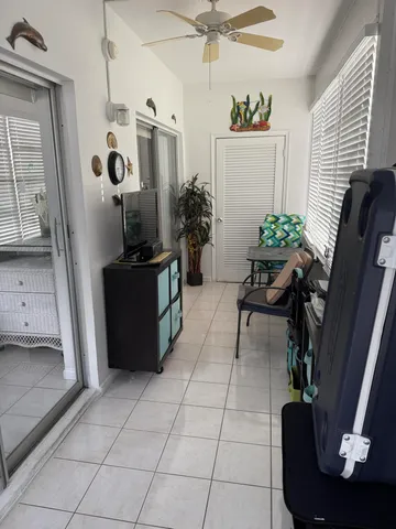 a view of workspace with wooden floor