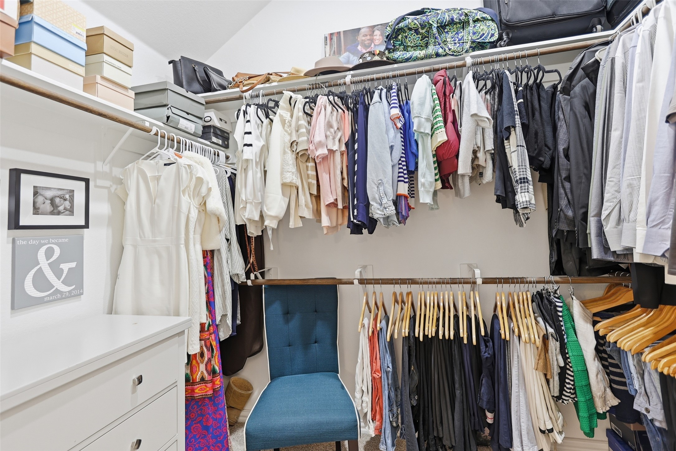 544 Cherrystone Loop Buda, TX 78610 - Photo 18 of 40 a view of walk in closet with clothes