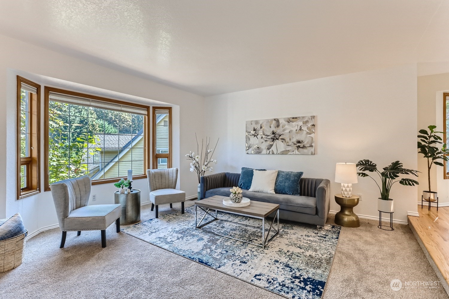 2626 242nd Place Southeast Bothell, WA 98021 - Photo 4 of 26 a living room with furniture and a large window