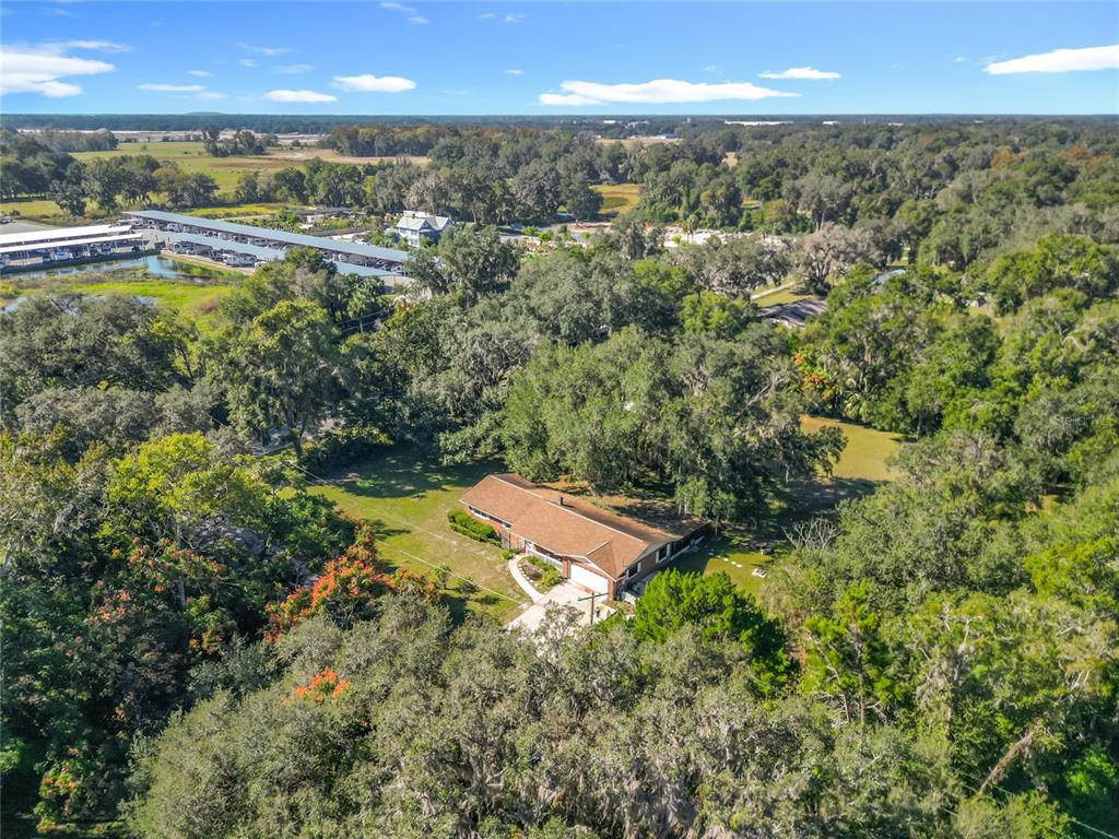 7802 Mizell Street Coleman, FL 34785 - Photo 40 of 44 an aerial view of residential houses with outdoor space and trees