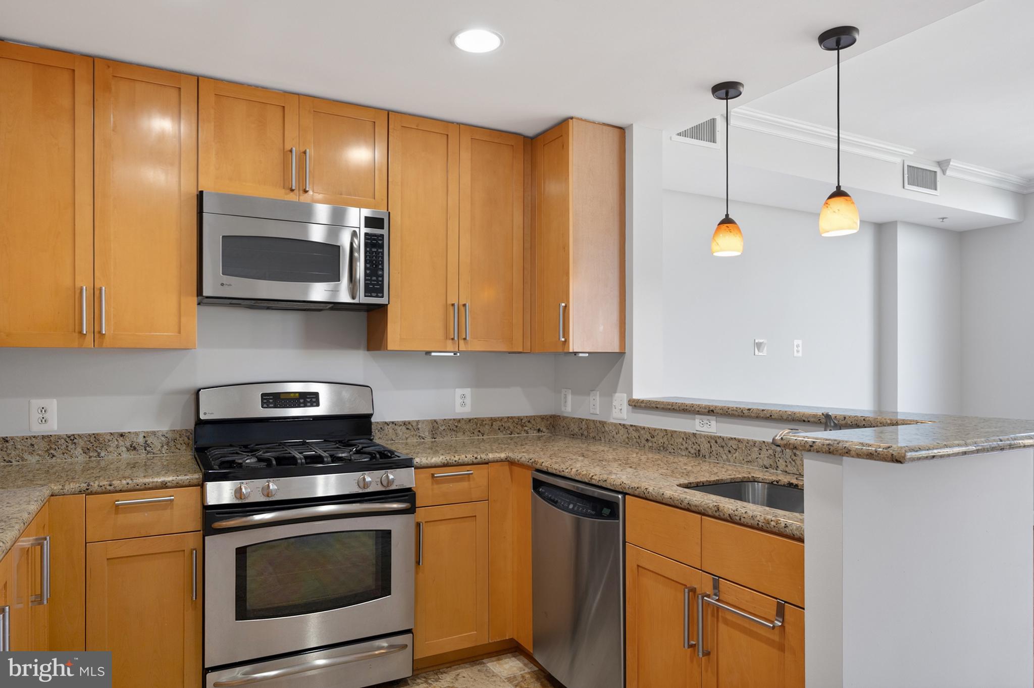 3650 South Glebe Road, Unit 445 Arlington, VA 22202 - Photo 6 of 53 Pendent lights & recessed lighting in kitchen