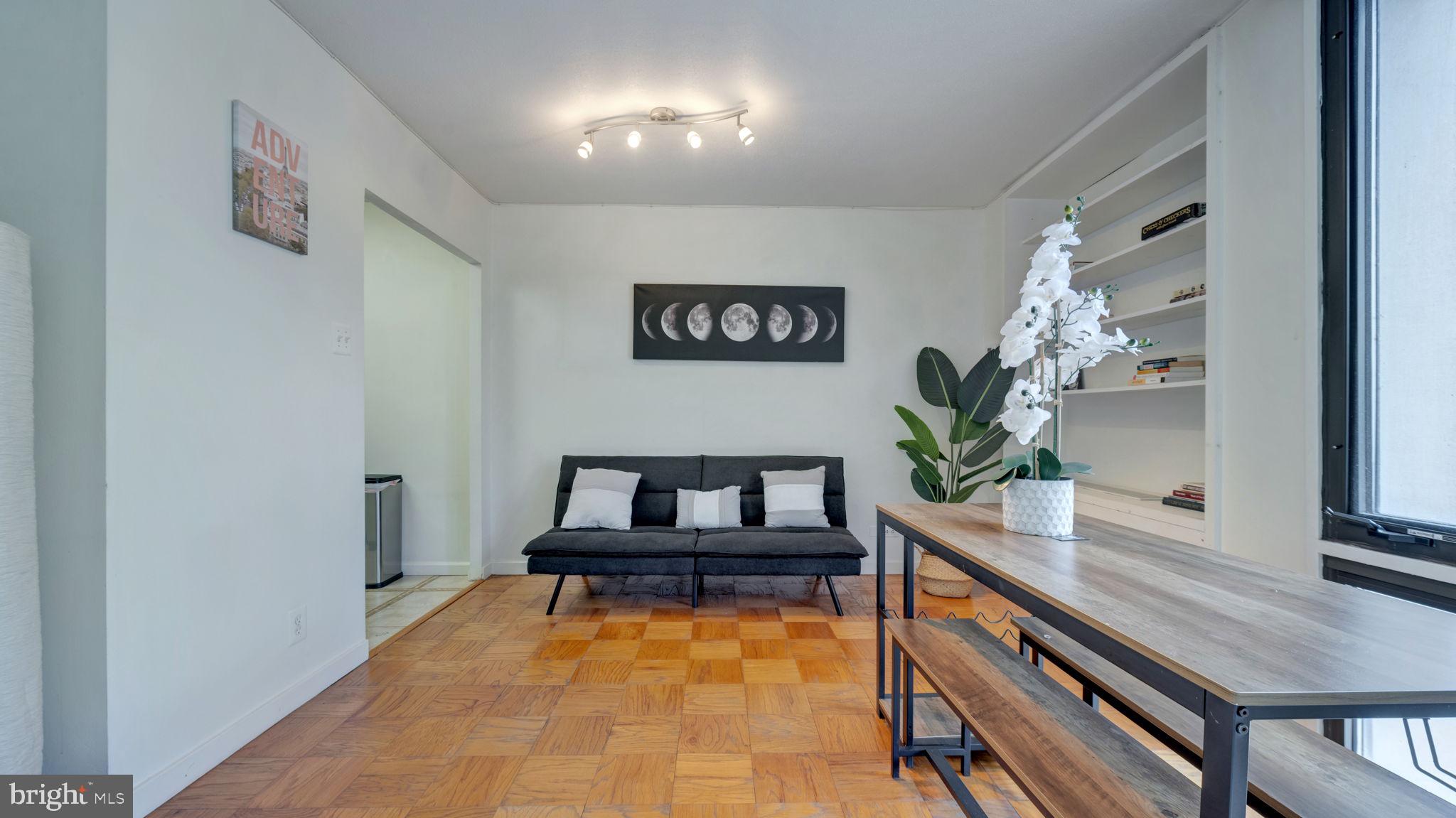 490 M Street Southwest, Unit W110 Washington, DC 20024 - Photo 7 of 11 a living room with furniture and a potted plant