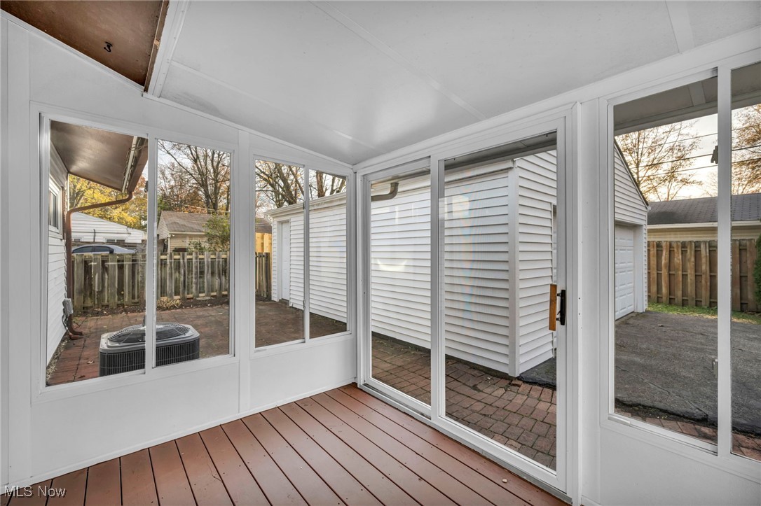 267 Barrett Road Berea, OH 44017 - Photo 38 of 41 Unfurnished sunroom featuring vaulted ceiling