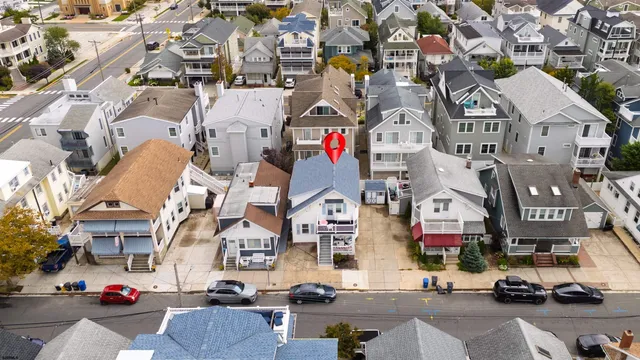 an aerial view of a city