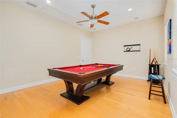 a view of a balcony with an outdoor space