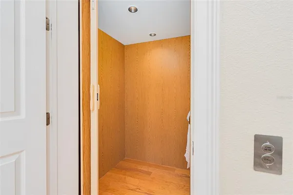 a dining room with furniture and a window