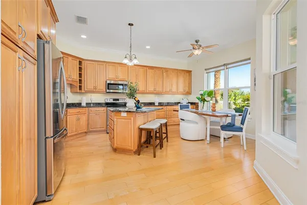 a view of an outdoor space with a window