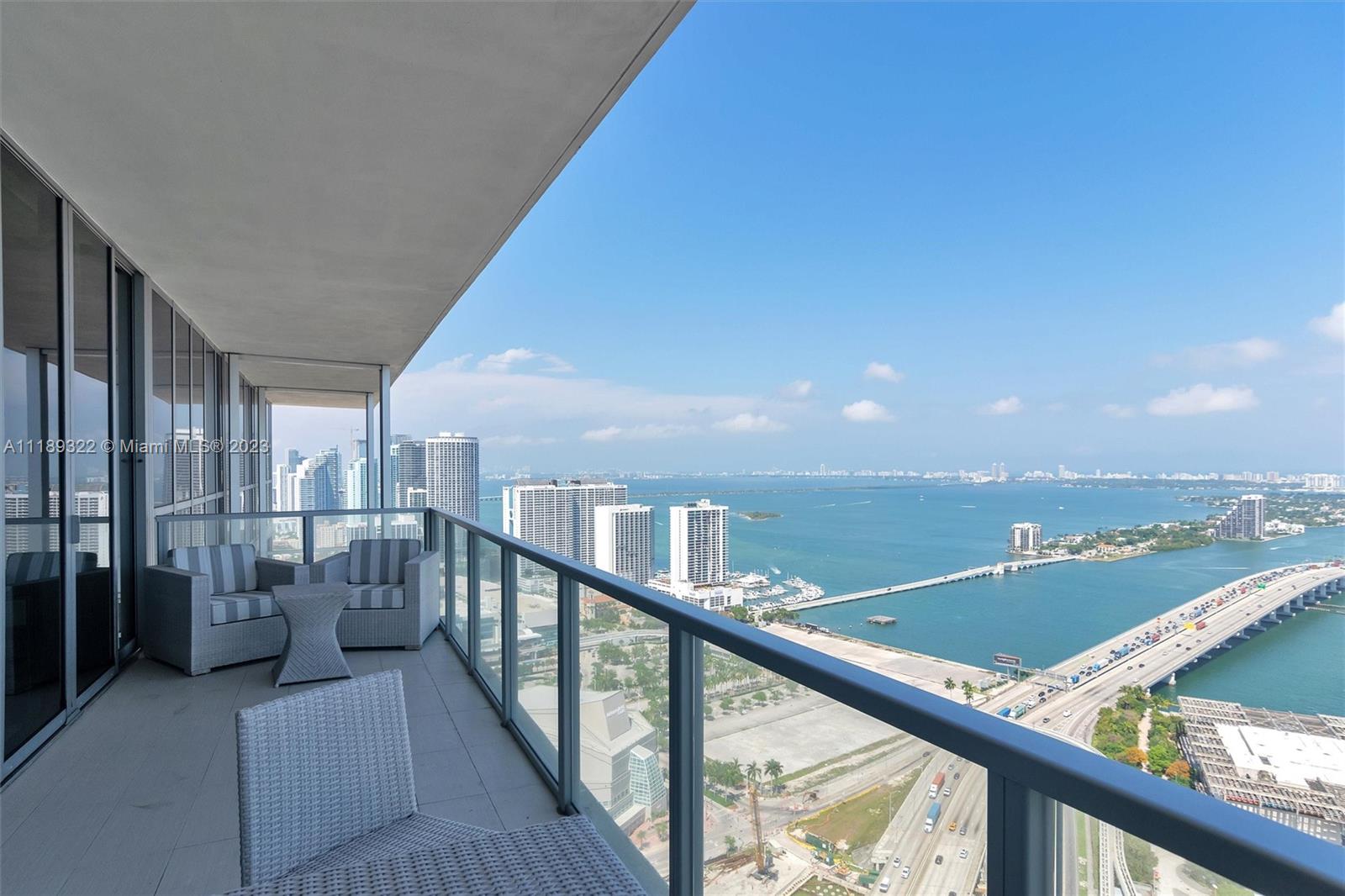 1100 Biscayne Boulevard, Unit 4204 Miami, FL 33132 - Photo 24 of 30 a view of balcony with furniture