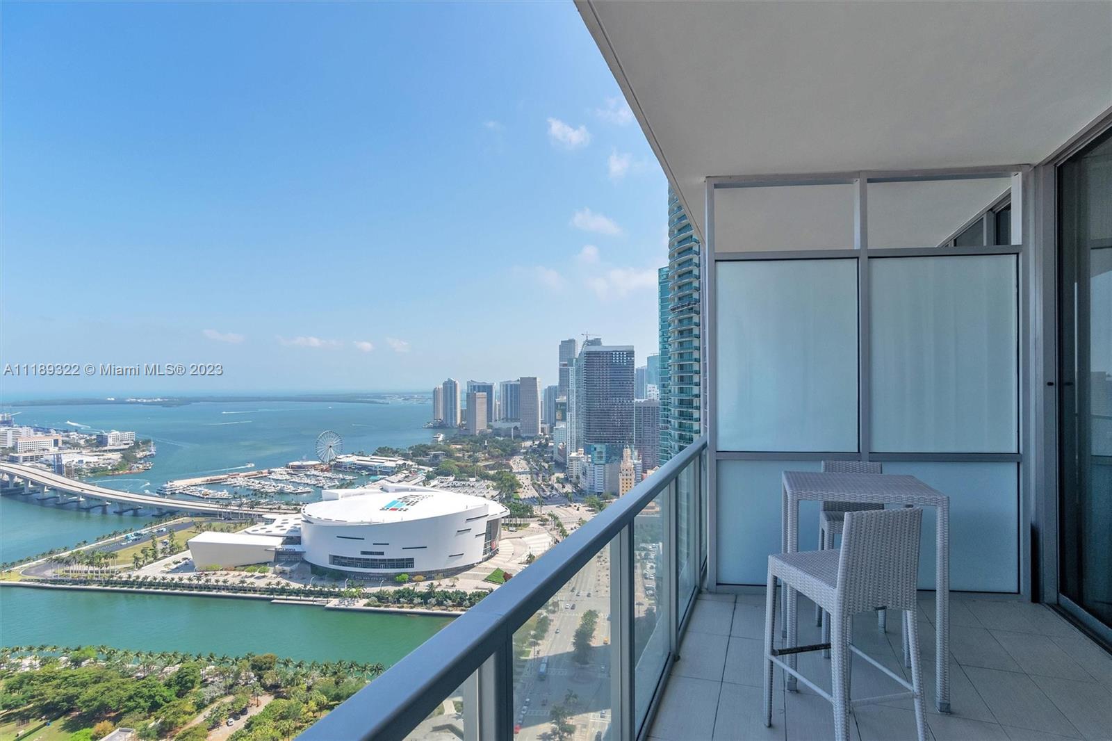 1100 Biscayne Boulevard, Unit 4204 Miami, FL 33132 - Photo 25 of 30 a view of a balcony with an ocean