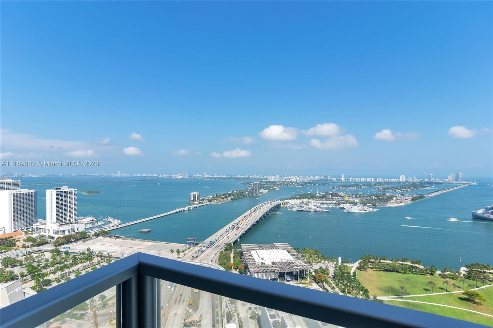 1100 Biscayne Boulevard, Unit 4204 Miami, FL 33132 - Photo 27 of 30 a view of a lake from a balcony