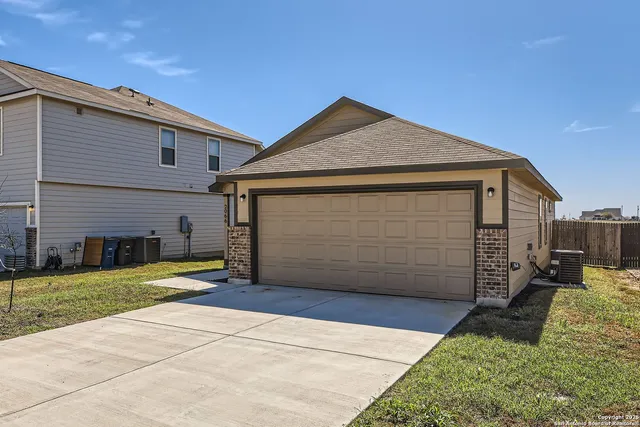 a view of backyard of house
