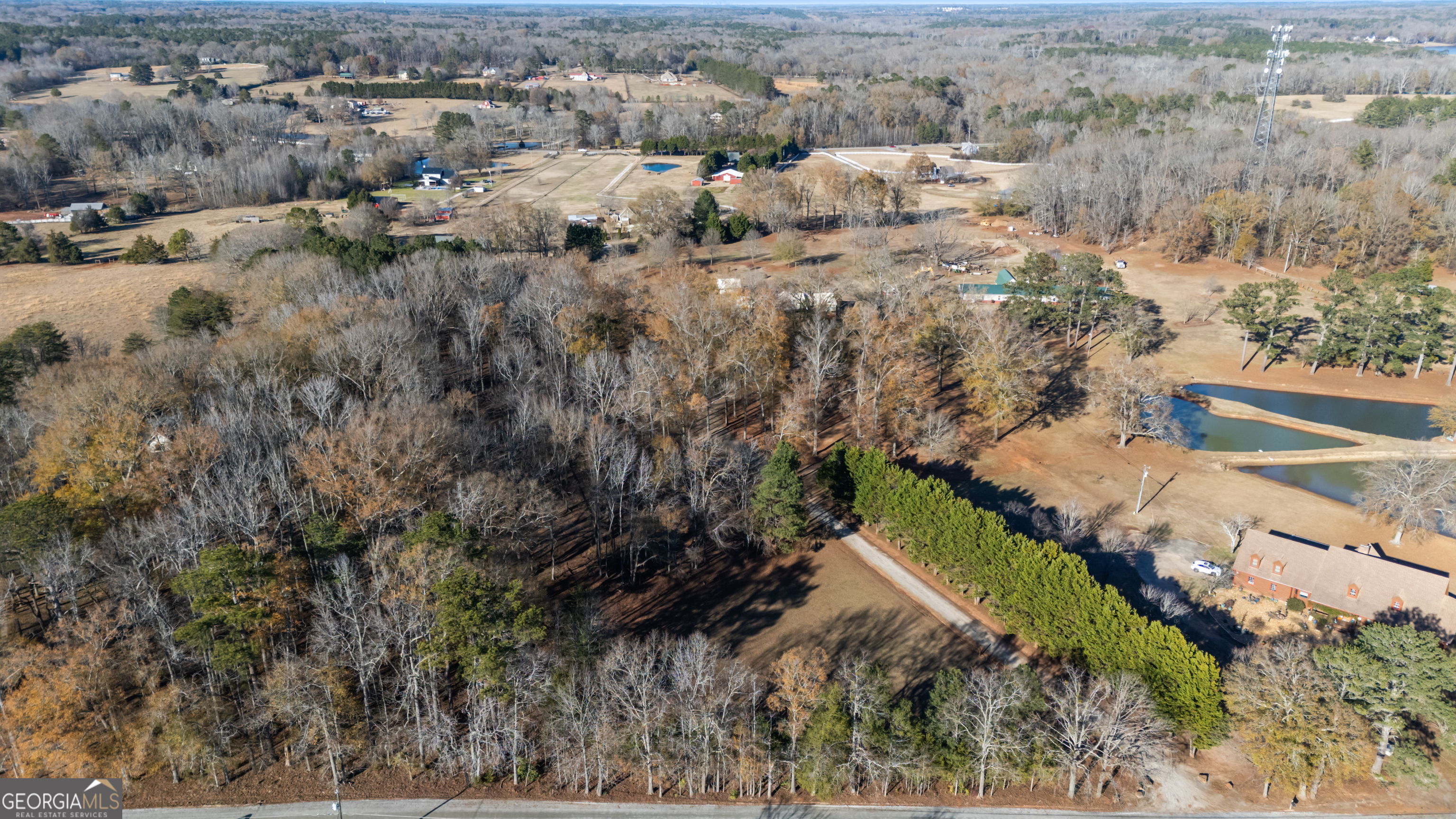 222 Mud Bridge Road Fayetteville, GA 30215 - Photo 3 of 11 an aerial view of residential house with outdoor space