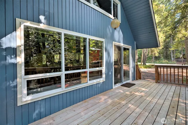 a view of a house with wooden floor