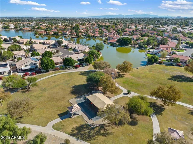 an aerial view of a city