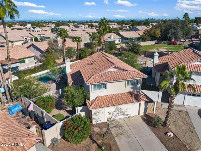 an aerial view of a city