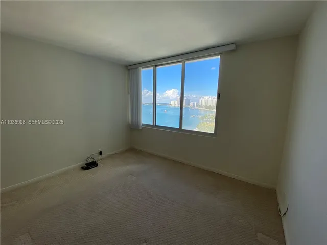 an empty room with a window