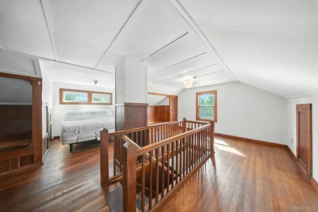 a view of livingroom with furniture and wooden floor