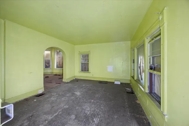 a view of a room with window