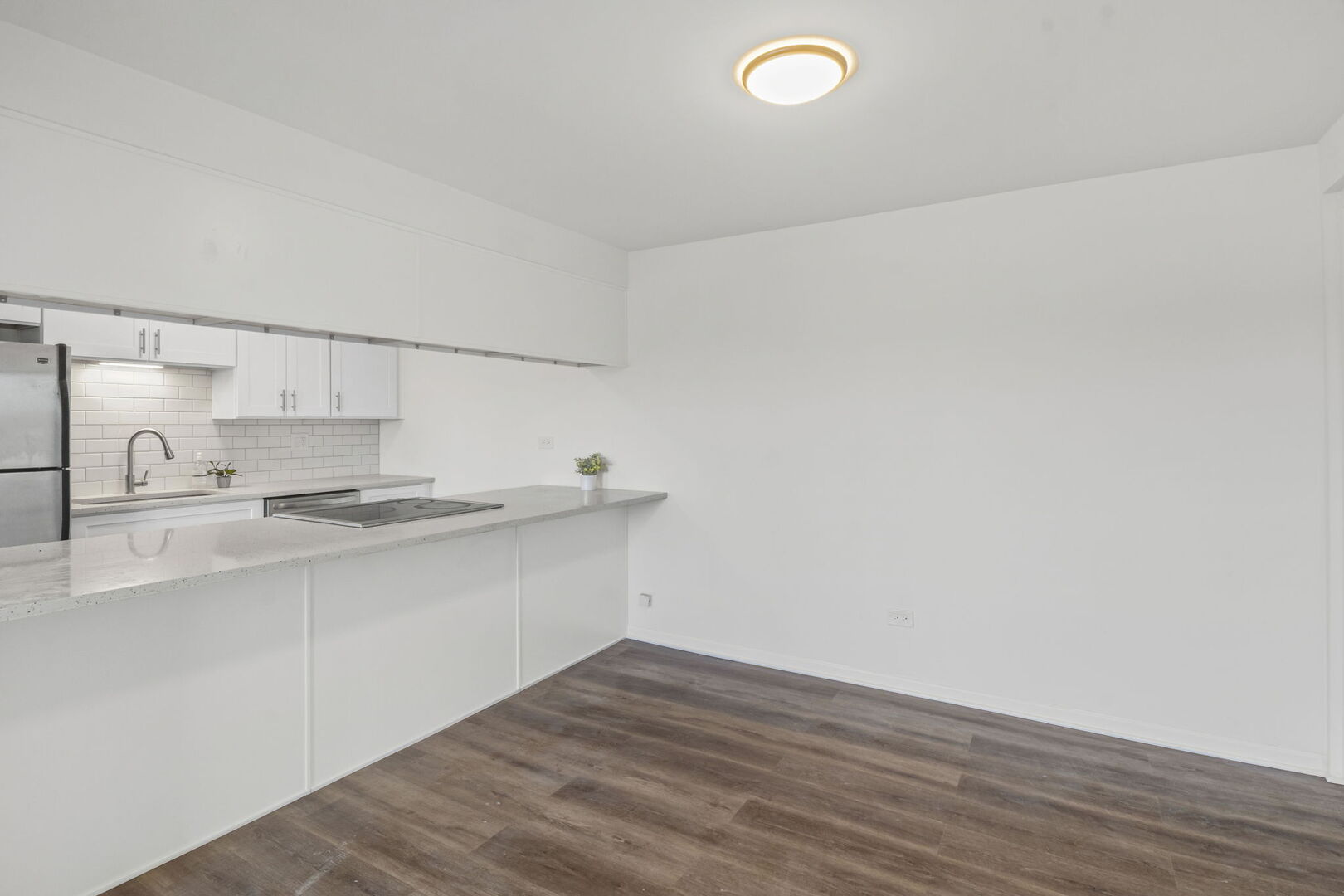 917 South 8th Avenue, Unit 9 La Grange, IL 60525 - Photo 6 of 15 a kitchen with a sink cabinets and wooden floor