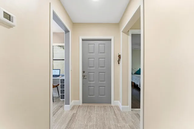 wooden floor and closet in a room